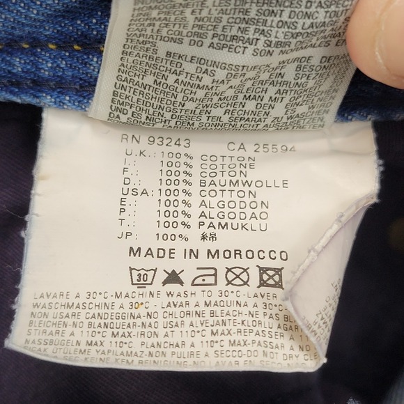 Diesel Shorts Mens 31x34 Blue Busky Cut Off Streetwear Grunge Outdoor Button Fly - Picture 10 of 10